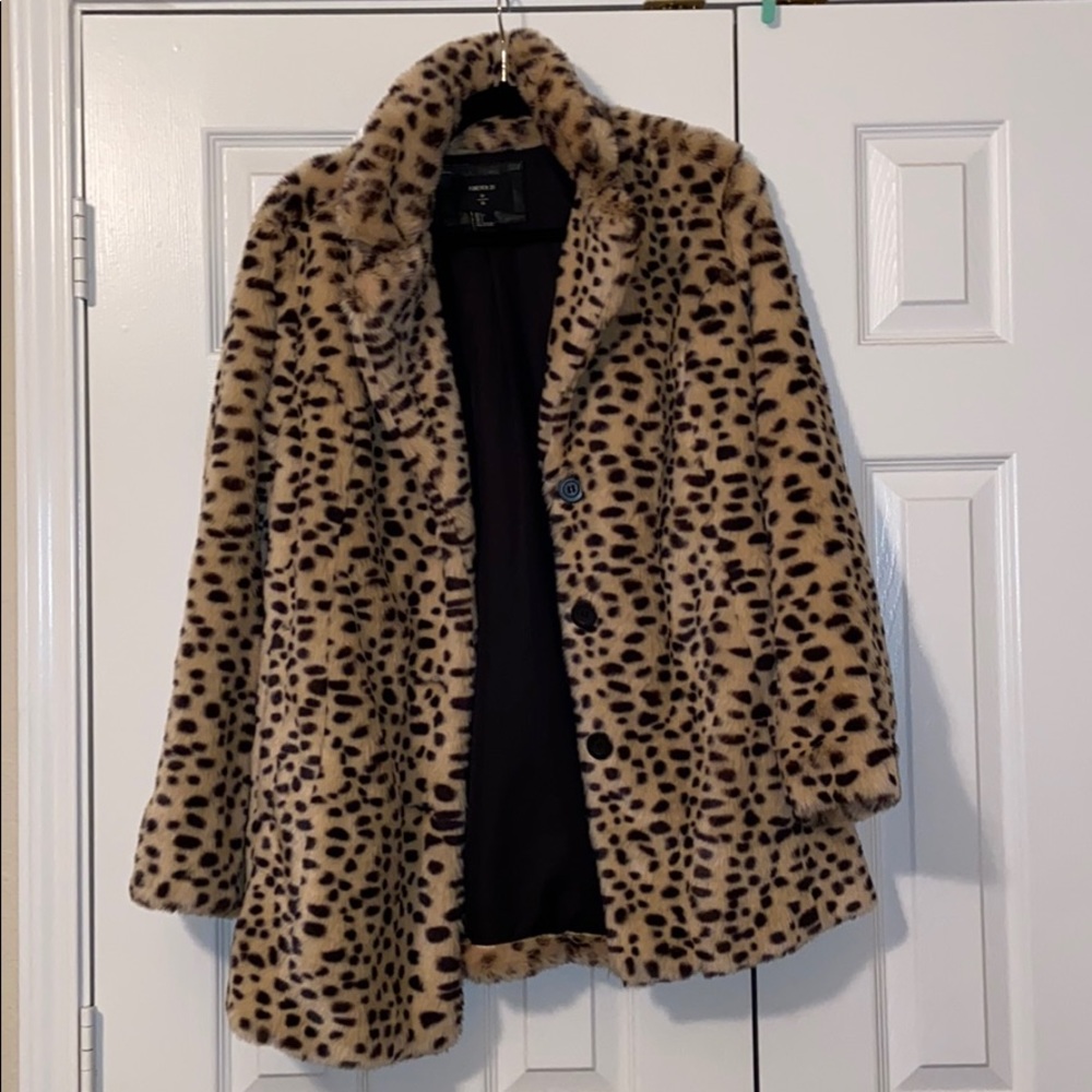 Cheetah Faux Fur Coat
